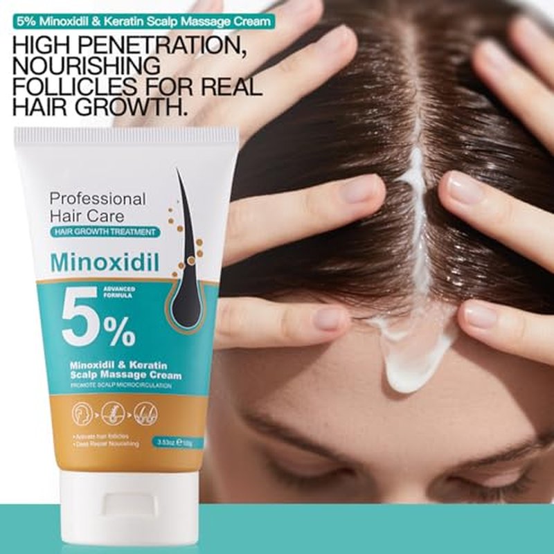 5% Minoxidil Hair Growth Cream for Men & Women - Extra Strength