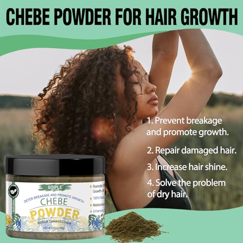 WOZUTUNT Organic Chebe Powder for Hair Growth & Strength - 3.5 oz