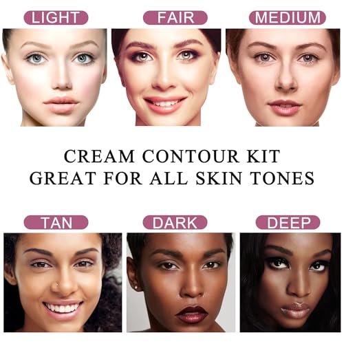 8-Color Cream Contour & Highlighter Palette for Face Sculpting