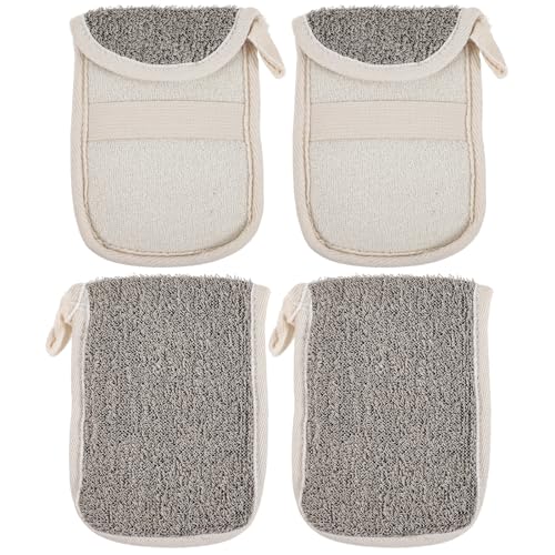 4pcs Exfoliating Mesh Soap Pouches with Drawstring