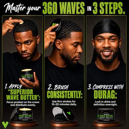 Veeta 360 Wave Butter & Pomade for Men - 4 oz