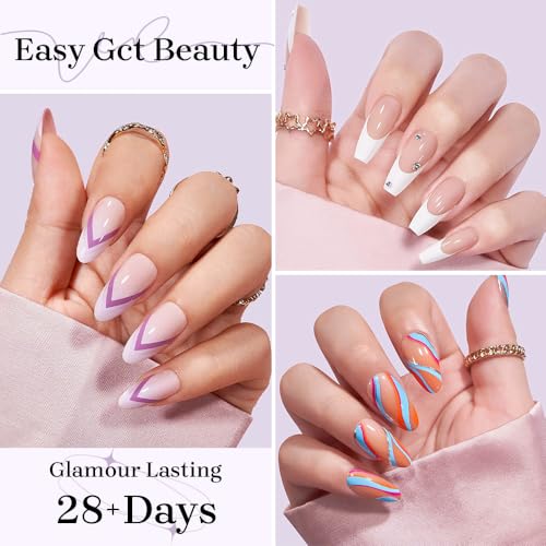 Clear Short Almond Shaping Fake Nails - 320-Piece Builder Tips