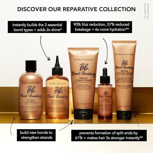 Bumble and bumble. Bond-Building Hair Repair Shampoo + Conditioner Set | For Damaged Hair | Color Safe | Anti Frizz + Adds Shine | Curly, Wavy, Straight