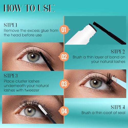 DIY Eyelash Extension Kit - 280 PC Lash Clusters for Beginners