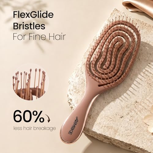 AIMIKE Spiral Flex Detangler Brush for Fine Hair