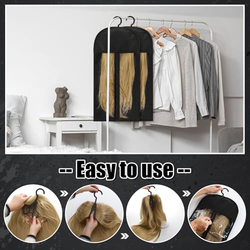 Wig Storage Bag with 2 Stand Holders - Travel Set