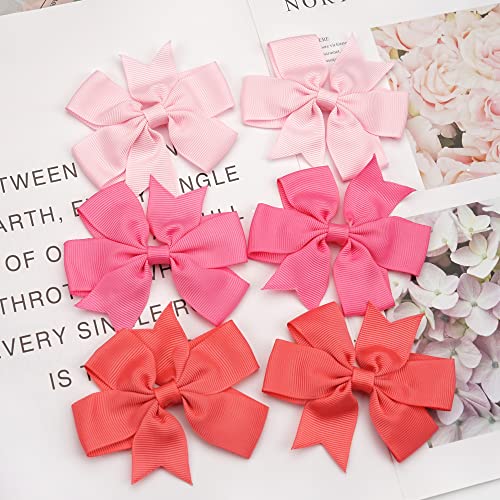 CÉLLOT 40Pc Grosgrain Pinwheel Hair Bows with Alligator Clips
