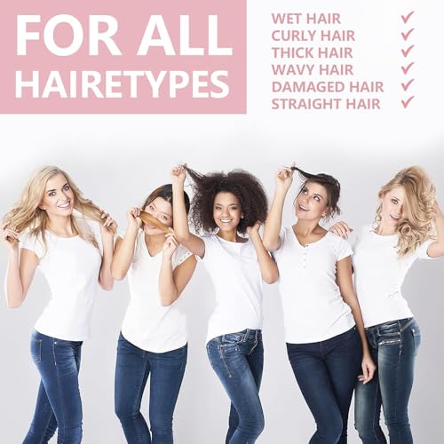 Detangler Hair Brush for Wet & Dry Hair - Soft Nylon Bristles