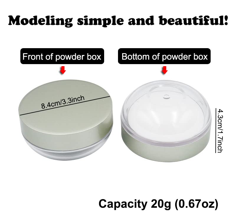 20ml Empty Powder Compact Container with Puff & Sifter