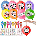 72 Pc Cow Party Favors – 24 Punch Balloons & 48 Tattoos
