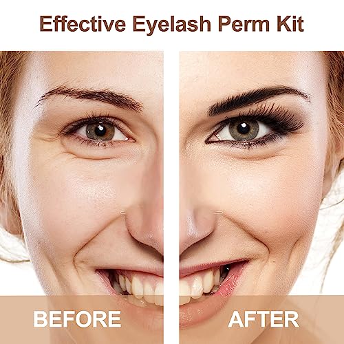 2-in-1 Lash & Brow Kit, Lash Lift, Eyebrow Eyelash Black Color Set, Eyelash Lamination Perm Kit, Professional Semi-Permanent Curling and Styling, Suitable For Beginners, Salon, Home Use
