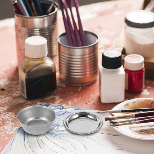 Lurrose 12pcs Stainless Steel Paint Mixing Palette