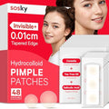 Sosky Pimple Patches for Face, Invisible Hydrocolloid Acne Patches, HSA Store Eligible Items, Zit Sticker for Face and Skin, Pimple Sticker for Covering Zits, Blemishes with Salicylic Acid 48 Count