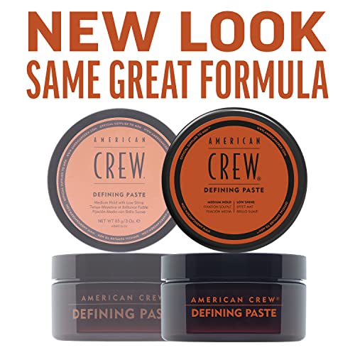 AMERICAN CREW Men's Hair Defining Paste (OLD VERSION), Medium Hold Hair Gel with Low Shine, 3 Oz (Pack of 2)