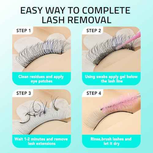 VAVALASH Gel Lash Glue Remover For Eyelash Extensions,Sensitive Lash extension Remover,Professional Use Fast-Acting Lash Extensions Remover, Gentle Formula Low Irritation 15ml Gel Lash Remover