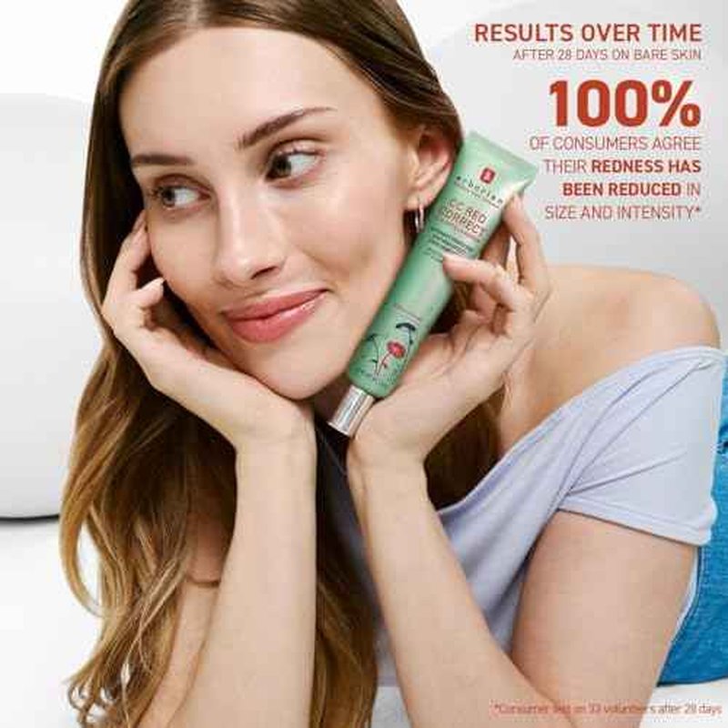 Erborian CC Red Color Correcting SPF 25 Green Pigment Cream, Neutralizes Redness, Calms Skin, Lightweight, Tone?Perfecting Primer, Korean Skincare