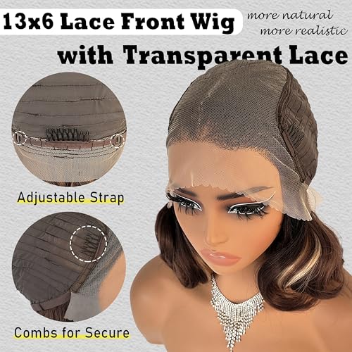 SOKU 13x6 Lace Front Wig Short Loose Wave 12" Synthetic