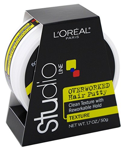 L'Oréal Studio Line Overworked Hair Putty, 1.7 oz (2 Pack)