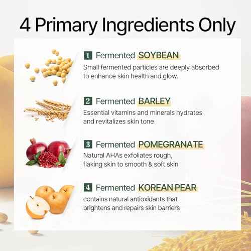 mixsoon Bean Essence-Exfoliating, Hydrating, Fermented Bean Extract, Gentle Formula for Smooth Skin 30ml / 1.01 fl.oz. Korean Glass Skin Care