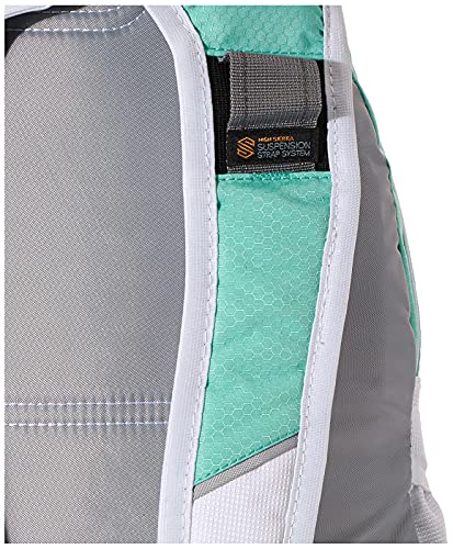 High Sierra Loop Backpack, Travel, or Work Bookbag with tablet sleeve, One Size, Aquamarine/White/Ash