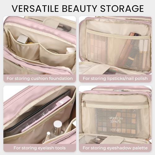 HauteHues Travel Makeup Bag Large Capacity Waterproof Organizer