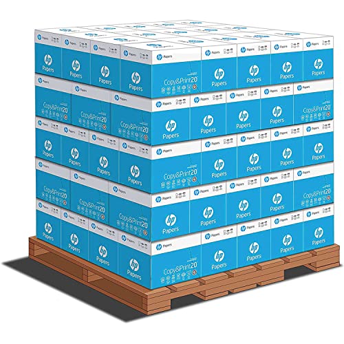 HP Papers Printer Paper 8.5 x 11 Paper Copy &Print 20 lb 80 Case Pallet - 192,000 Sheets 6 Pack Case - 2400 Sheets Made in USA - FSC Certified 800350P,White,200010P