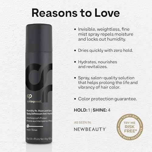 Colorproof Humidity Rx Style Lock Hair Spray 5 Fl. Oz. Sulfate Free Hairspray with Coconut Wood Scent