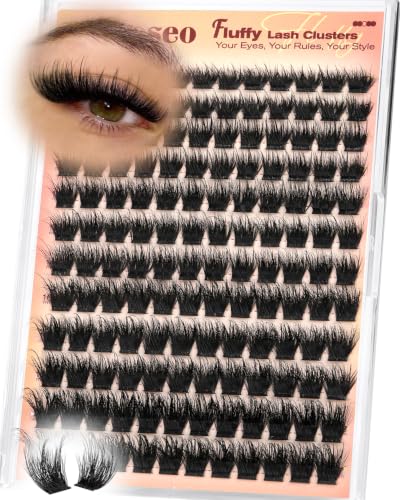 Fluffy Lash Clusters 10-18MM Wispy D Curl Faux Mink 144PCS
