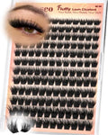Fluffy Lash Clusters 10-18MM Wispy D Curl Faux Mink 144PCS