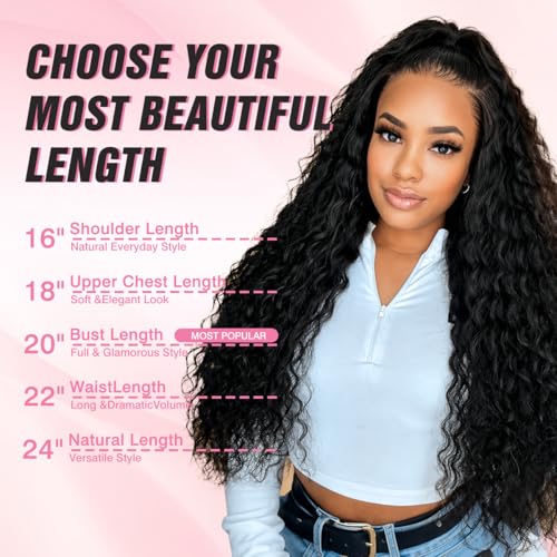 18 Inch Deep Wave Crochet Hair for Black Women - 60g Pre-Separated