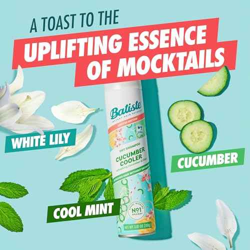 Batiste Dry Shampoo, Limited Edition Cucumber Cooler Scented, Refresh Hair & Absorb Oil Between Washes, 3.81 Oz.
