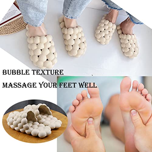 AIMINUO Bubble Slides Slippers for Women Men,Funny Massage Slippers,Golf Ball Slides,Cloud Cushion Thick Sole Spa Slides,Non-slip Stress Relief Reflexology Sandals,Shower Bedroom Slippers