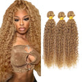 Honey Blonde Kinky Curly Hair Bundles - 8A Brazilian Virgin Hair