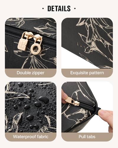 EACHY Large Makeup Bag, Waterproof Travel Cosmetic Organizer
