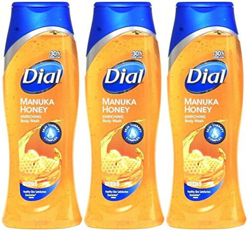 Dial Manuka Honey Enriching Body Wash, 21 Ounce (Pack of 3) Total 63 Ounces