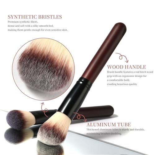 Makeup Brushes Set 26-Piece Makeup Brushes Premium Synthetic Foundation Powder Concealer Blush Eyeshadow Contour Professional Makeup Brush Set with 2 Brush Bags (Makeup brush set)