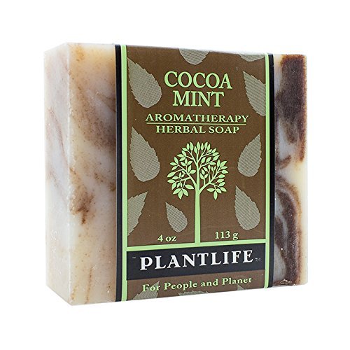 Plantlife Cocoa Mint Bar Soap - Moisturizing and Soothing Soap for Your Skin - Hand Crafted Using Plant-Based Ingredients - Made in California 4oz Bar