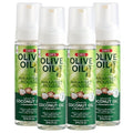 ORS Olive Oil Hold & Shine Wrap Set Mousse Infused with Coconut Oil for Restorative Shine 7 Ounce (Pack of 4)