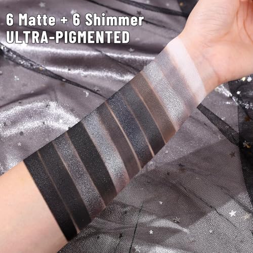 UCANBE Smokey Eyeshadow Palette – 12 Colors, High Pigment