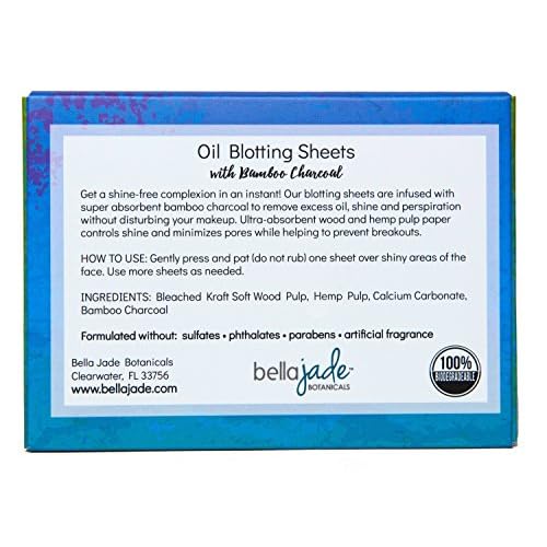 Oil Blotting Paper Sheets ? Instantly Absorbs Excess Oil and Shine from Face without Smudging Makeup ? Large size, 200 Tissues ¡¦ (charcoal)