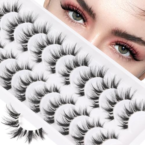 Veleasha Manga Cat Eye Lashes - 6D Spiky False Eyelashes 7-16MM