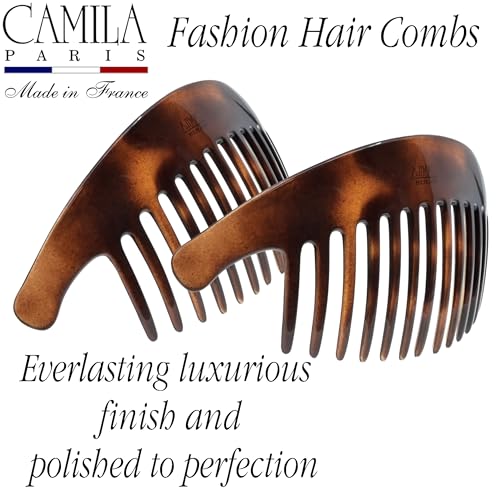 Camila Paris French Hair Combs Set - Tortoise Shell Side Clips