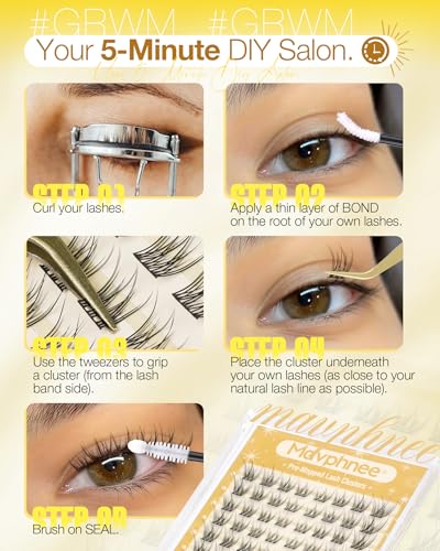 Natural Lash Clusters Kit 8-12MM Cat Eye with Glue