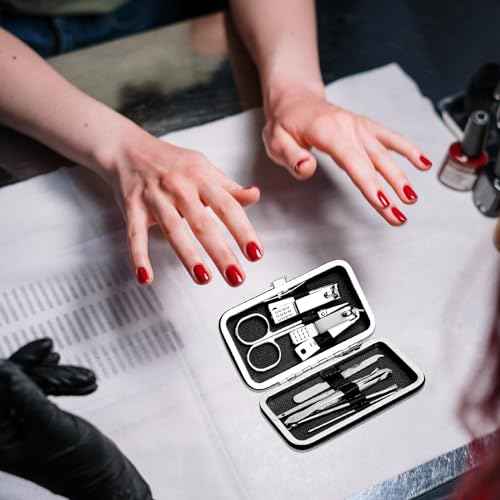 24pack Manicure Set in Bulk, Nail Clippers Kit Stainless Steel Fingernail Clippers Set, Sturdy Nail Tip Cutter Trimmers Professional Grooming Toenail Clippers Personal Pedicure Kits (8-in-1, Black)