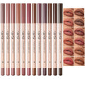 12-Piece Matte Lip Liner Set, Waterproof & Long-Lasting