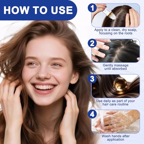 Hair Growth Serum Roll-On with 3% Rosemary Oil for Men & Women