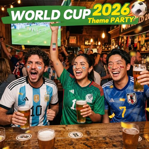 World Cup 2026 Temporary Tattoos - 15 Sheets Waterproof Soccer Fan