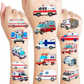 96 Pre-Cut Ambulance Temporary Tattoos for Kids Party