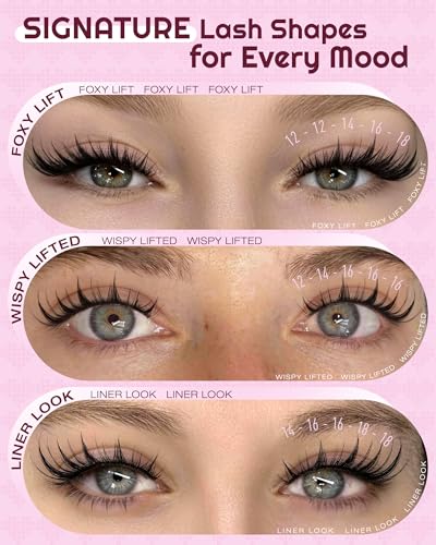 OKAYLOVE Manga Lash Clusters 12mm - 80pcs Wispy Anime Eyelashes