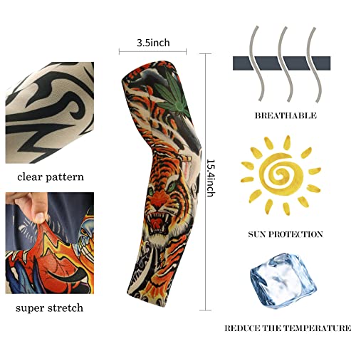 YARIEW 12Pcs Tattoo Sleeves for Men 6 Pack Paisley Bandanas Headbands